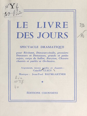cover image of Le livre des jours